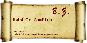 Bobár Zamfira névjegykártya